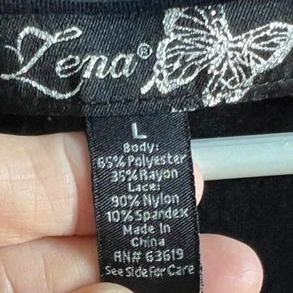 Lena Womens Zebra Print Tiered Ruffle Lace Trim Tank Top Black White Size Large - Picture 2 of 4